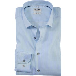 OLYMP Level 5 body fit overhemd, twill, limoen gestreept