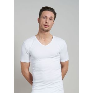 BALDESSARINI heren T-shirt V-hals (2-pack), wit