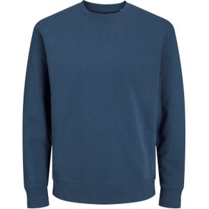 JACK & JONES Star basic sweat crew neck regular fit, heren sweatshirt katoenmengsel met O-hals, middenblauw