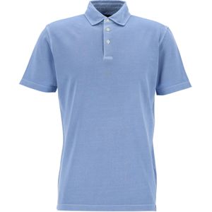 OLYMP Polo Casual, modern fit polo, lichtblauw -  Maat: XXL