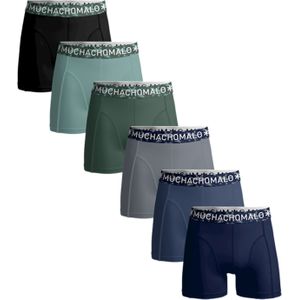 Muchachomalo boxershorts, heren boxers normale lengte (6-pack), 6-pack Solid -  Maat: M
