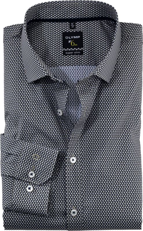 OLYMP - No. 6 - Overhemd - Modderkleurig - Super Slim Fit
