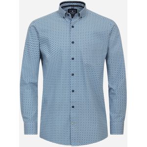 3 voor 99 | Redmond comfort fit overhemd, popeline, blauw dessin