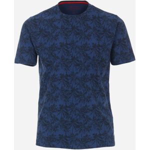 Redmond regular fit T-shirt, korte mouw O-hals, blauw (met print) -  Maat: L
