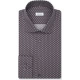 Seidensticker slim fit overhemd, popeline, bruin dessin