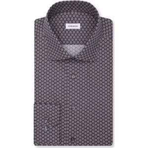 Seidensticker slim fit overhemd, popeline, bruin dessin