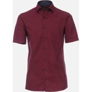 CASA MODA comfort fit overhemd, korte mouw, structuur, rood 49