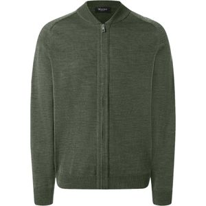 MAERZ Classic Fit heren vest met rits wol, groen