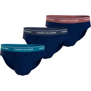 Tommy Hilfiger slips (3-pack), heren slips zonder gulp, blauw met gekleurde tailleband -  Maat: XL