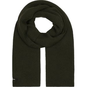 Calvin Klein sjaal, classic cotton rib scarf, donker olijfgroen