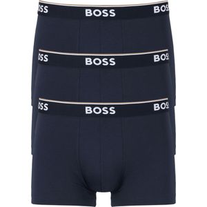 HUGO BOSS Power trunks (3-pack), heren boxers kort, navy -  Maat: XL
