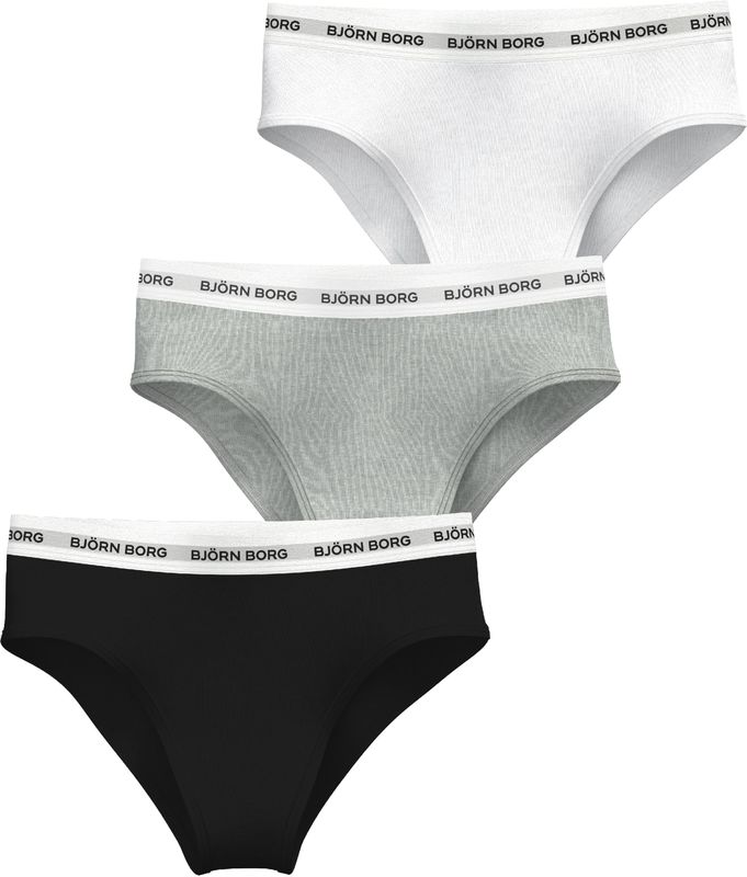 Björn Borg - Logo Highwaist Briefs - Set van 3 - Katoenen Stretchkwaliteit