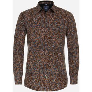 3 voor 99 | Redmond comfort fit overhemd, popeline, zwart dessin