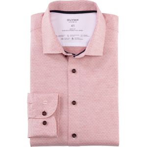 OLYMP 24/7 Level 5 body fit overhemd, tricot, rood