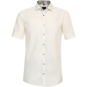 VENTI modern fit overhemd, korte mouw, popeline, wit