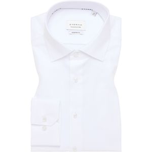 ETERNA - Modern Fit - Overhemd - Wit - Structuurweving - Strijkvrij