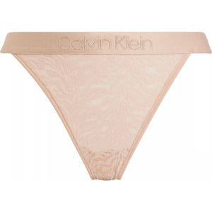 Calvin Klein dames high leg tanga (1-pack), tanga slip, beige -  Maat: XS