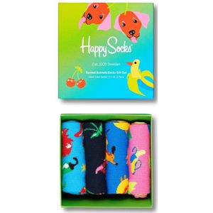 Happy Socks Surreal Animal Socks Gift Set (4-pack), unisex sokken in cadeauverpakking - Unisex - Maat: 41-46