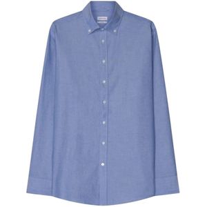 Seidensticker shaped fit overhemd, Oxford, blauw