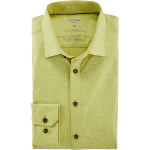 OLYMP 24/7 No. 6 Six super slim fit overhemd, tricot, lichtgroen