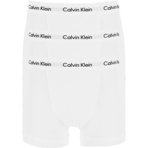 Calvin Klein trunks (3-pack), heren boxers normale lengte, wit -  Maat: L