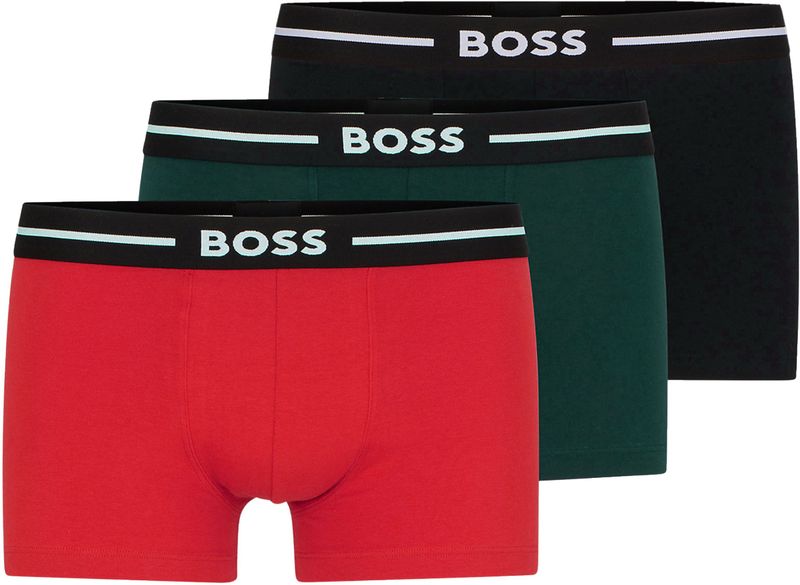 HUGO BOSS - Bold - Boxershorts - Zwart - Rood - Groen - 3-pack