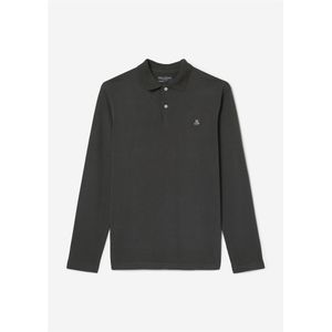 Marc O'Polo regular fit polo, heren poloshirt korte mouw, antraciet grijs -  Maat: S