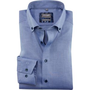 OLYMP Luxor comfort fit overhemd, popeline, rookblauw