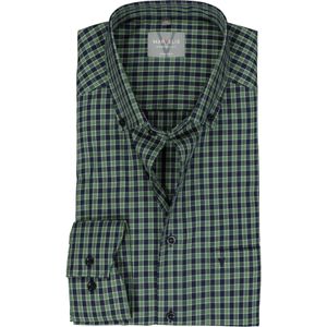 MARVELIS comfort fit overhemd, popeline, groen geruit