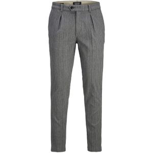 JACK & JONES Ace Harvey Winter Chino loose fit, heren chino, lichtgrijs melange geruit