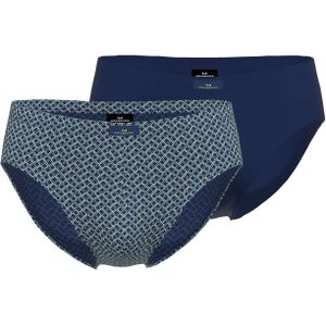 Gotzburg heren sport slip (2-pack), middenblauw mini dessin
