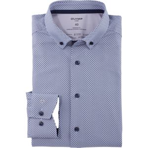 OLYMP Luxor 24/7 modern fit overhemd, Dynamic Flex, taupe dessin