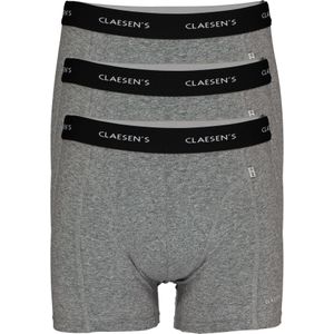 Claesen's Basics boxers (3-pack), heren boxers lang, grijs