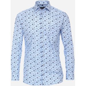 CASA MODA modern fit overhemd, popeline, blauw dessin 45