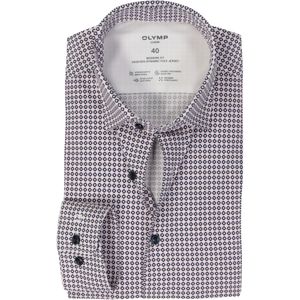 OLYMP 24/7 modern fit overhemd, tricot, roze dessin