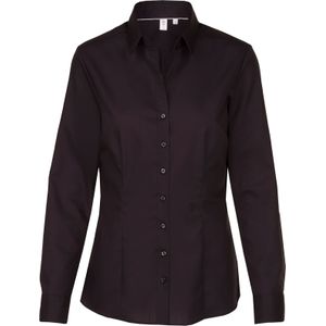 Seidensticker dames blouse slim fit, zwart -  Maat: 36