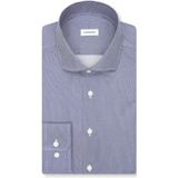 Seidensticker slim fit overhemd, popeline, blauw dessin