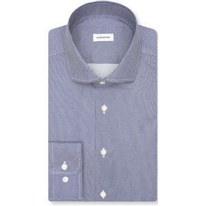 Seidensticker slim fit overhemd, popeline, blauw dessin