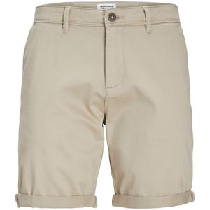 JACK & JONES Bowie Shorts Solid regular fit, heren chino korte broek, beige