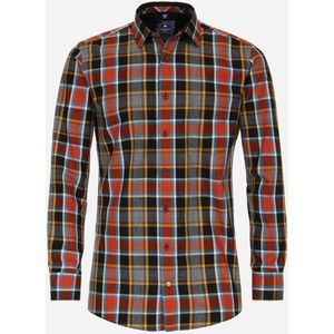 3 voor 99 | Redmond comfort fit overhemd, popeline, zwart geruit 43/44