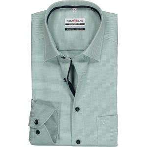 MARVELIS comfort fit overhemd, structuur, groen (contrast) 47