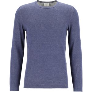 OLYMP Level 5 body fit trui katoen, O-hals, marine blauw -  Maat: L