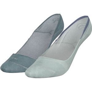 Calvin Klein Footie Low Cut (2-pack), dames onzichtbare sokken, groen combo