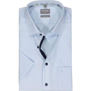 OLYMP comfort fit overhemd, korte mouw, structuur, lichtblauw