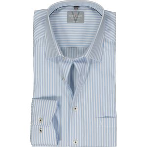 MARVELIS comfort fit overhemd, popeline, lichtblauw gestreept 48