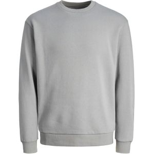 JACK & JONES Bradley sweat crew regular fit, heren sweatshirt katoenmengsel met O-hals, grijs