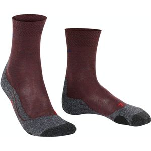 FALKE TK2 Explore Melange dames trekking sokken, rood (winetasting) -  Maat: 41-42