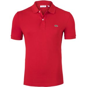 Lacoste Slim Fit polo, rood -  Maat: L