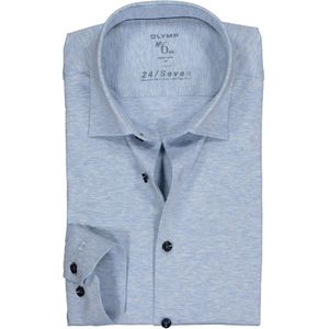 OLYMP No. Six 24/Seven super slim fit overhemd, tricot, lichtblauw 36