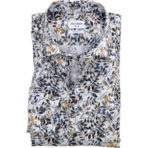 OLYMP Tendenz modern fit overhemd, popeline, lindegroen dessin